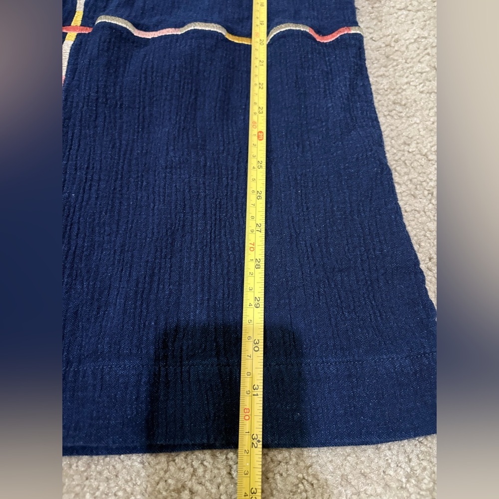 Madewell Isadora Embroidered Shift Dress Size Medium Blue 100% Cotton - Picture 7 of 7